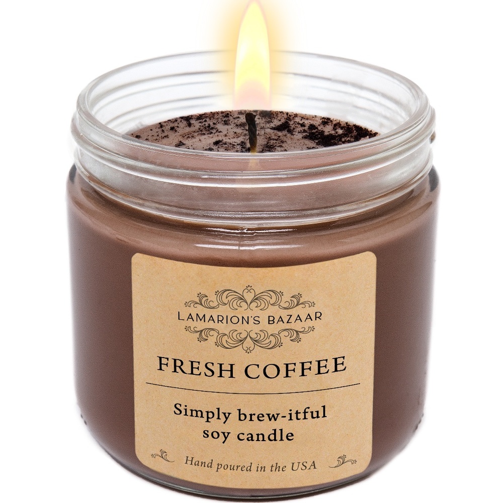 FRESH COFFEE - Freshly Brewed Coffee Scented Candle -100% soy- Made to Order